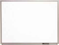 Ability One - 2" High x 22" Wide Porcelain on Steel Magnetic Marker Board with Wood Frame - Porcelain, 26" Deep - Exact Industrial Supply