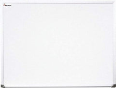 Ability One - 2" High x 53" Wide Porcelain on Steel Magnetic Marker Board with Wood Frame - Porcelain, 77" Deep - Exact Industrial Supply