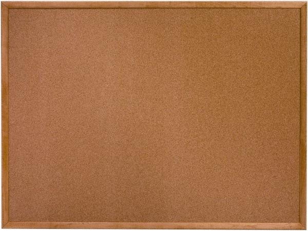 Ability One - 26" Wide x 2" High Self-Heal Cork Bulletin Board - Natural (Color) - Exact Industrial Supply