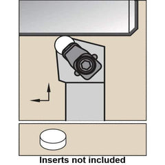 Kennametal - CRSN, Left Hand Cut, 0° Lead Angle, 32mm Shank Height x 25mm Shank Width, Negative Rake Indexable Turning Toolholder - 170mm OAL, RN.N 120700 Insert Compatibility, Series CRSN - Exact Industrial Supply