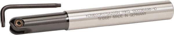 Kennametal - 16mm Cut Diam, 8mm Max Depth of Cut, 16mm Shank Diam, 160mm OAL, Indexable Ball Nose End Mill - 53mm Head Length, Straight Shank, KDMB Toolholder, KDMB 16.. Insert - Exact Industrial Supply