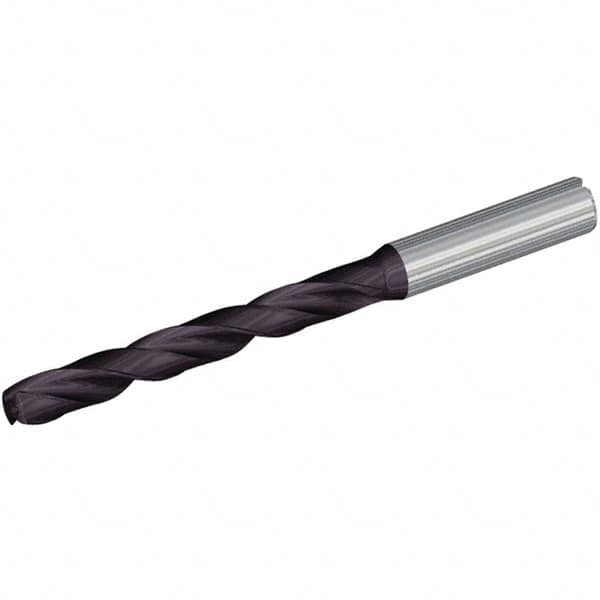 Kennametal - 5.5mm 132° Spiral Flute Solid Carbide Taper Length Drill Bit - Exact Industrial Supply