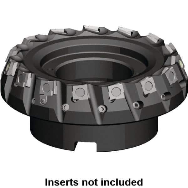 Kennametal - 63mm Cut Diam, 22mm Arbor Hole, 5.9mm Max Depth of Cut, 20° Indexable Chamfer & Angle Face Mill - 8 Inserts, SPHX 1205... Insert, 8 Flutes, Series Fix-Perfect - Exact Industrial Supply