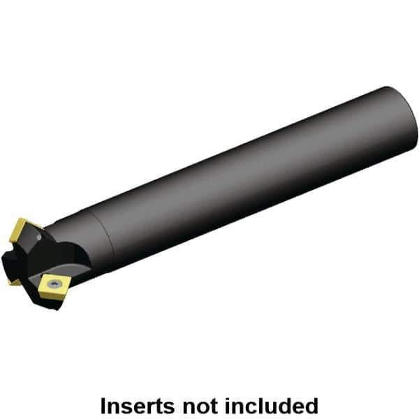 Kennametal - 45° Lead Angle, 49mm Max Cut Diam, 32mm Min Cut Diam, 9mm Max Depth of Cut, Indexable Chamfer and Angle End Mill - 3 Inserts, SP.. 1204.. Insert Style, 200mm Overall Length, Straight Shank - Exact Industrial Supply