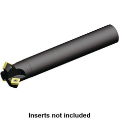 Kennametal - 45° Lead Angle, 49mm Max Cut Diam, 32mm Min Cut Diam, 9mm Max Depth of Cut, Indexable Chamfer and Angle End Mill - 3 Inserts, SP.. 1204.. Insert Style, 200mm Overall Length, Straight Shank - Exact Industrial Supply