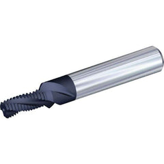 Kennametal - 5/16-18 UNC, 0.2421" Cutting Diam, 3 Flute, Solid Carbide Helical Flute Thread Mill - Internal Thread, 16.26mm LOC, 74mm OAL, 10mm Shank Diam - Exact Industrial Supply