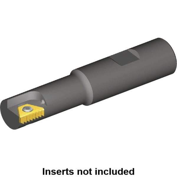 Kennametal - 9mm Cut Diam, 12mm Max Hole Depth, 12mm Shank Diam, Internal/External Indexable Thread Mill - Insert Style STN 10, 10.4mm Insert Size, 1 Insert, Toolholder Style TMS, 69mm OAL - Exact Industrial Supply