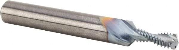 Kennametal - M8x1.25 Metric Coarse, 0.2559" Cutting Diam, 2 Flute, Solid Carbide Helical Flute Thread Mill - Internal Thread, 19/32" LOC, 74mm OAL, 10mm Shank Diam - Exact Industrial Supply