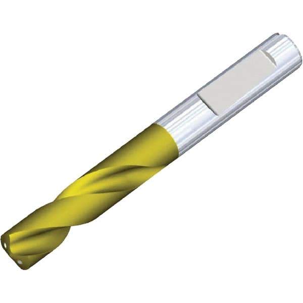 Kennametal - 9.5mm 140° Spiral Flute Solid Carbide Screw Machine Drill Bit - Exact Industrial Supply