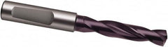 Screw Machine Length Drill Bit: 0.5118″ Dia, 140 °, Solid Carbide FIREX Finish, Right Hand Cut, Spiral Flute, Whistle Notch Shank, Series 5610