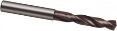 Screw Machine Length Drill Bit: 0.5984″ Dia, 140 °, Solid Carbide nano-Si Finish, Right Hand Cut, Spiral Flute, Straight-Cylindrical Shank, Series 8524