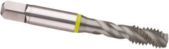 Guhring - #12-28 UNF 3 Flute 2B Modified Bottoming Spiral Flute Tap - Cobalt, MolyGlide Finish, 2.382" OAL, Right Hand Flute, Right Hand Thread, H3/H4, Series 3965 - Exact Industrial Supply