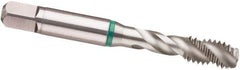 Guhring - 3/4-10 UNC 4 Flute 2B Modified Bottoming Spiral Flute Tap - Cobalt, Bright Finish, 4.252" OAL, Right Hand Flute, Right Hand Thread, H5/H6, Series 3919 - Exact Industrial Supply