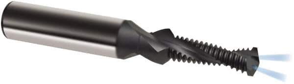 Guhring - M16x1.50 Metric Fine, 0.5709" Cutting Diam, 2 Flute, Solid Carbide Helical Flute Thread Mill - Internal Thread, 41.6mm LOC, 102mm OAL, 18mm Shank Diam - Exact Industrial Supply