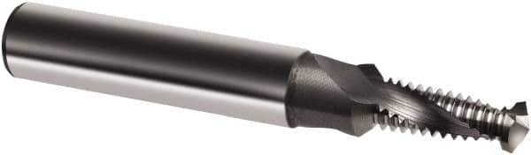 Guhring - M12x1.50 Metric Fine, 0.4134" Cutting Diam, 2 Flute, Solid Carbide Helical Flute Thread Mill - Internal Thread, 27.4mm LOC, 90mm OAL, 14mm Shank Diam - Exact Industrial Supply