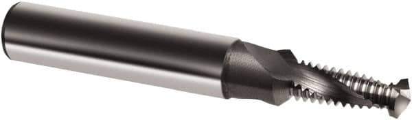 Guhring - M6x0.75 Metric Fine, 0.2067" Cutting Diam, 2 Flute, Solid Carbide Helical Flute Thread Mill - Internal Thread, 12.9mm LOC, 62mm OAL, 8mm Shank Diam - Exact Industrial Supply