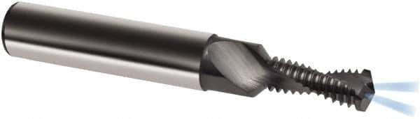 Guhring - M6x1.00 Metric, 0.1969" Cutting Diam, 2 Flute, Solid Carbide Helical Flute Thread Mill - Internal Thread, 13.9mm LOC, 62mm OAL, 8mm Shank Diam - Exact Industrial Supply