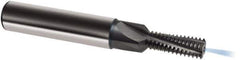 Guhring - 1/4-20 UNC, 0.189" Cutting Diam, 3 Flute, Solid Carbide Helical Flute Thread Mill - Internal Thread, 14.6mm LOC, 62mm OAL, 8mm Shank Diam - Exact Industrial Supply
