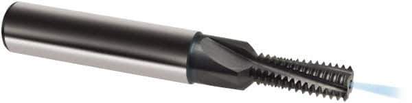 Guhring - M16x2.0 Metric, 0.5039" Cutting Diam, 4 Flute, Solid Carbide Helical Flute Thread Mill - Internal Thread, 35mm LOC, 102mm OAL, 18mm Shank Diam - Exact Industrial Supply