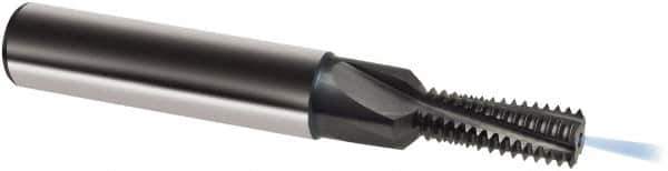 Guhring - M8x1 Metric Fine, 0.252" Cutting Diam, 3 Flute, Solid Carbide Helical Flute Thread Mill - Internal Thread, 17.5mm LOC, 74mm OAL, 10mm Shank Diam - Exact Industrial Supply