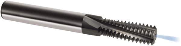 Guhring - M14x1.50 Metric, 0.4409" Cutting Diam, 4 Flute, Solid Carbide Helical Flute Thread Mill - Internal Thread, 30.8mm LOC, 90mm OAL, 12mm Shank Diam - Exact Industrial Supply