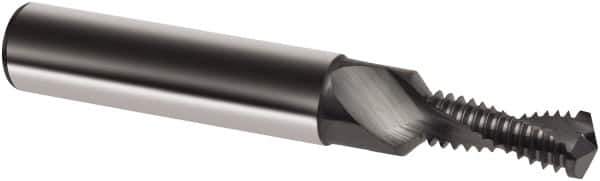 Guhring - M10x2.00 Metric, 0.3346" Cutting Diam, 2 Flute, Solid Carbide Helical Flute Thread Mill - Internal Thread, 22.5mm LOC, 80mm OAL, 12mm Shank Diam - Exact Industrial Supply