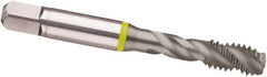 Guhring - M4x0.70 Metric 3 Flute 6H Modified Bottoming Spiral Flute Tap - Cobalt, MolyGlide Finish, 2.13" OAL, Right Hand Flute, Right Hand Thread, D3/D4, Series 3963 - Exact Industrial Supply
