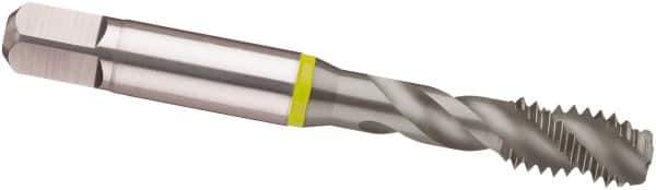Guhring - M6x1.00 Metric 3 Flute 6H Modified Bottoming Spiral Flute Tap - Cobalt, MolyGlide Finish, 2-1/2" OAL, Right Hand Flute, Right Hand Thread, D4/D5, Series 3963 - Exact Industrial Supply