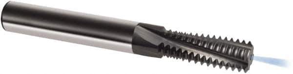 Guhring - 5/16-18 UNC, 0.2402" Cutting Diam, 3 Flute, Solid Carbide Helical Flute Thread Mill - Internal Thread, 17.6mm LOC, 64mm OAL, 8mm Shank Diam - Exact Industrial Supply