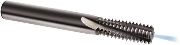 Guhring - 9/16-12 UNC, 0.4488" Cutting Diam, 4 Flute, Solid Carbide Helical Flute Thread Mill - Internal Thread, 30.7mm LOC, 90mm OAL, 12mm Shank Diam - Exact Industrial Supply