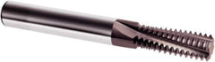 Guhring - 7/16-14 UNC, 0.354" Cutting Diam, 3 Flute, Solid Carbide Helical Flute Thread Mill - Internal Thread, 0.965" LOC, 3" OAL, 3/8" Shank Diam - Exact Industrial Supply