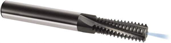 Guhring - 3/8-24 UNF, 0.3071" Cutting Diam, 3 Flute, Solid Carbide Helical Flute Thread Mill - Internal Thread, 20.6mm LOC, 64mm OAL, 8mm Shank Diam - Exact Industrial Supply