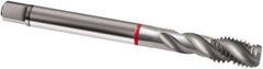 Guhring - M12x1.00 Metric Fine 3 Flute 6H Modified Bottoming Spiral Flute Tap - Cobalt, Bright Finish, 100mm OAL, Right Hand Flute, Right Hand Thread, D4/D5, Series 835 - Exact Industrial Supply