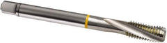 Guhring - M10x1.00 Metric Fine 3 Flute 6H Modified Bottoming Spiral Flute Tap - Cobalt, Bright Finish, 90mm OAL, Right Hand Flute, Right Hand Thread, D4/D5, Series 833 - Exact Industrial Supply