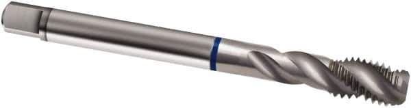 Guhring - 1-12 UNF 4 Flute 2B Modified Bottoming Spiral Flute Tap - Cobalt, Bright Finish, 140mm OAL, Right Hand Flute, Right Hand Thread, H6/H7, Series 2867 - Exact Industrial Supply