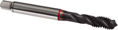 Guhring - M7x1.00 Metric 3 Flute 6H Modified Bottoming Spiral Flute Tap - Cobalt, TiCN Finish, 80mm OAL, Right Hand Flute, Right Hand Thread, D4/D5, Series 1916 - Exact Industrial Supply
