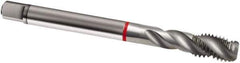 Guhring - M3x0.50 Metric 3 Flute 6H Modified Bottoming Spiral Flute Tap - Cobalt, Bright Finish, 56mm OAL, Right Hand Flute, Right Hand Thread, D2/D3, Series 823 - Exact Industrial Supply