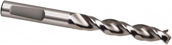 Jobber Length Drill Bit: 0.5118″ Dia, 130 °, Cobalt Bright/Uncoated, Right Hand Cut, Parabolic Flute