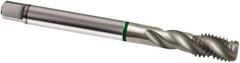 Guhring - M16x2.00 Metric 4 Flute 6H Modified Bottoming Spiral Flute Tap - Cobalt, Bright Finish, 110mm OAL, Right Hand Flute, Right Hand Thread, D6/D7, Series 890 - Exact Industrial Supply