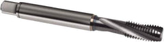 Guhring - #6-40 UNF 3 Flute 3BX Modified Bottoming Spiral Flute Tap - Powdered Metal, TiCN Finish, 56mm OAL, Right Hand Flute, Right Hand Thread, H3, Series 1064 - Exact Industrial Supply