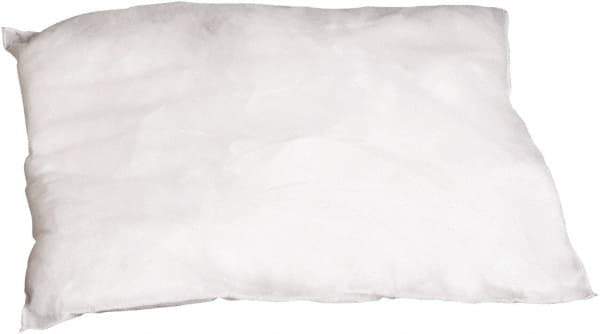 PRO-SAFE - 9 Inch Long x 9 Inch Wide x 2 Inch High, White Sorbent Pillow - 15 Gallon Capacity, Oil Only - Exact Industrial Supply
