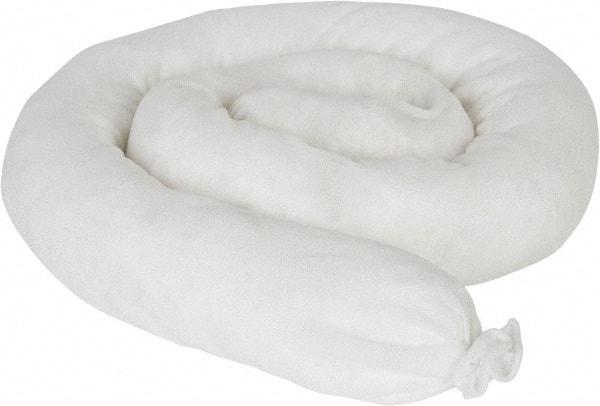 PRO-SAFE - 35 Gal, 4' Long, 3" Diam, Polypropylene Sock - Oil Only, White - Exact Industrial Supply