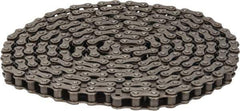 Browning - 1/2" Pitch, ANSI 41, Single Strand Roller Chain - Chain No. 41, 10 Ft. Long, 0.306" Roller Diam, 1/4" Roller Width - Exact Industrial Supply