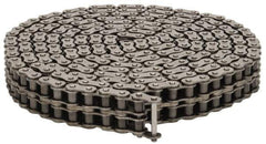 Browning - 1/2" Pitch, ANSI 40-2, Double Strand Roller Chain - Chain No. 40-2, 10 Ft. Long, 5/16" Roller Diam, 5/16" Roller Width - Exact Industrial Supply