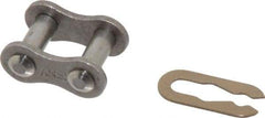 Browning - 3/8" Pitch, ANSI 35, Spring Type Roller Chain Connecting Link - For Use with Single Strand Chain - Exact Industrial Supply