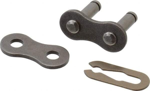 Browning - 5/8" Pitch, ANSI 50, Spring Type Roller Chain Connecting Link - For Use with Single Strand Chain - Exact Industrial Supply