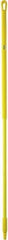 Vikan - 59 x 1-1/4" Fiberglass Squeegee Handle - European Threaded Connection, Yellow - Exact Industrial Supply