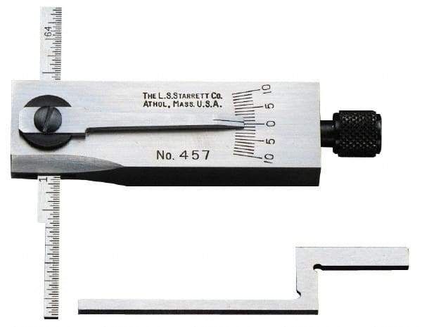 Starrett - 1 Piece, 1-1/2 Inch Base Length x 1/8 Inch Wide Base, 1-5/8 Inch Blade Length x 5/32 Inch Wide Blade, Square Set - Steel - Exact Industrial Supply