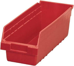 Akro-Mils - 17-7/8" Deep, Red Polymer Hopper Shelf Bin - 6" High x 6-5/8" Wide x 17-7/8" Long - Exact Industrial Supply