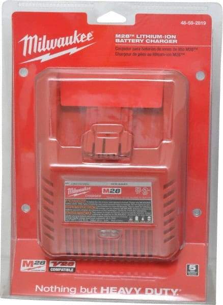 Milwaukee Tool - 28 Volt, 1 Battery Lithium-Ion Power Tool Charger - 1 hr to Charge - Exact Industrial Supply